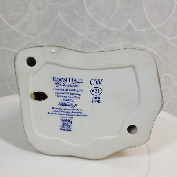 Lang & Wise Colonial Williamsburg Taliaferro Cole Shop Ceramic Figurine 28489708 - Picture 11 of 12